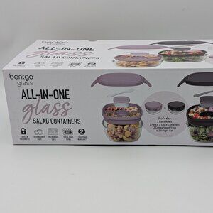 2 Pack Bentgo Glass Salad Container, 2-pack NEW IN BOX